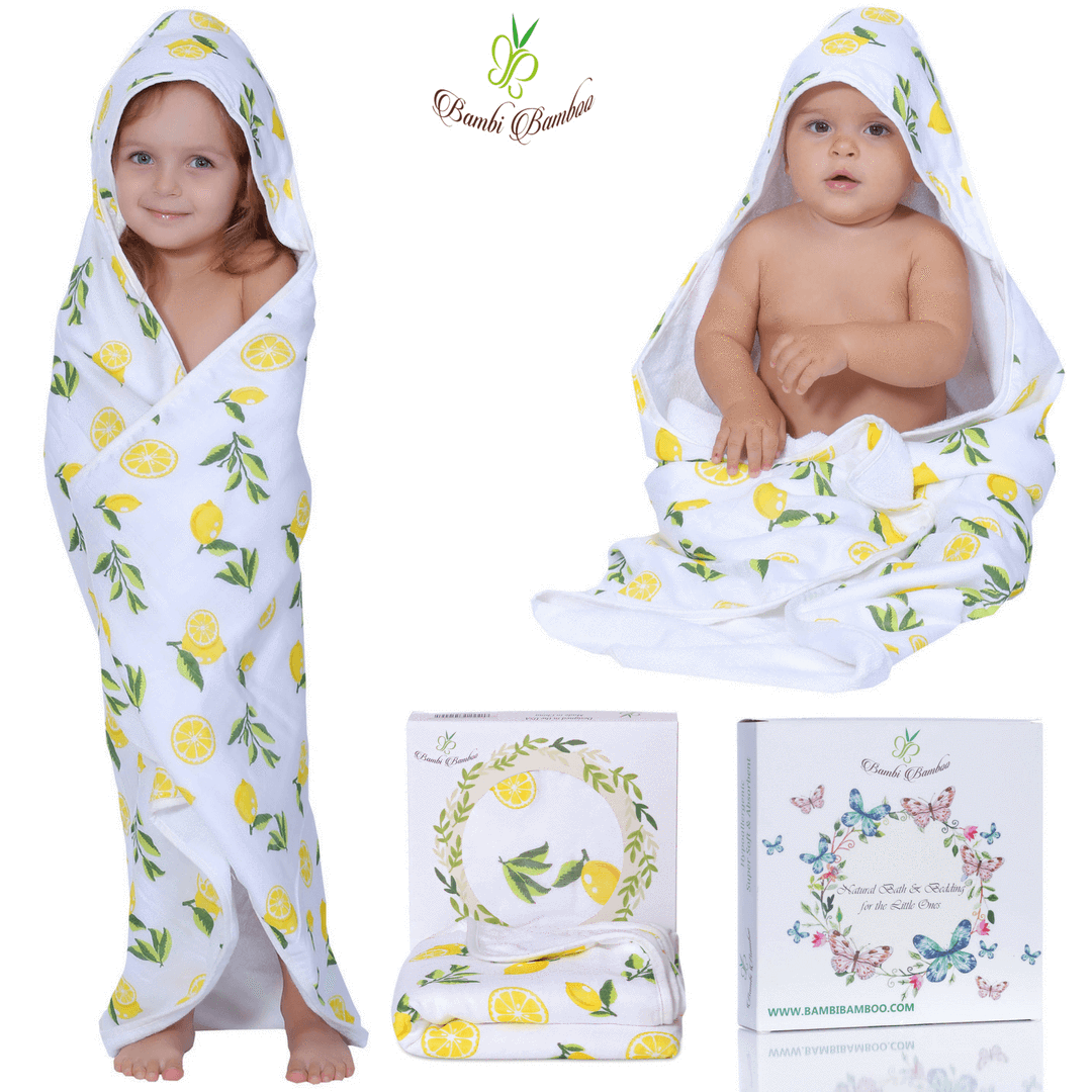 Bamboo Viscose Lemon Hooded Towel