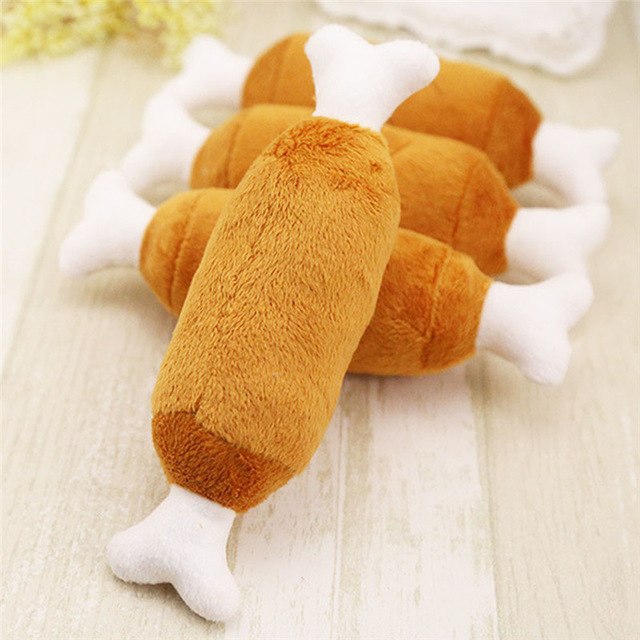 1PC Pet Dog Cat Chicken Legs Plush Toys