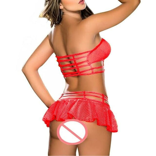 Women Lingerie Corset Babydoll G-string Push