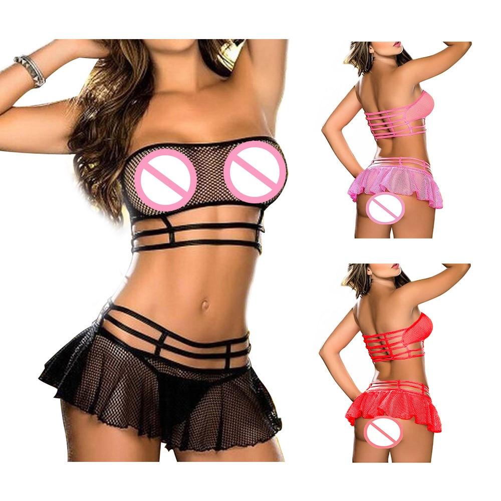 Women Lingerie Corset Babydoll G-string Push