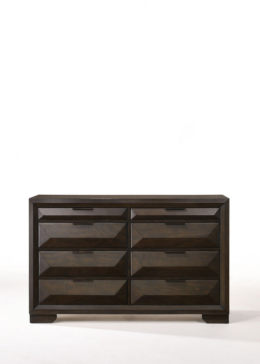 59inches X 17inches X 37inches Espresso Rubber Wood Dresser