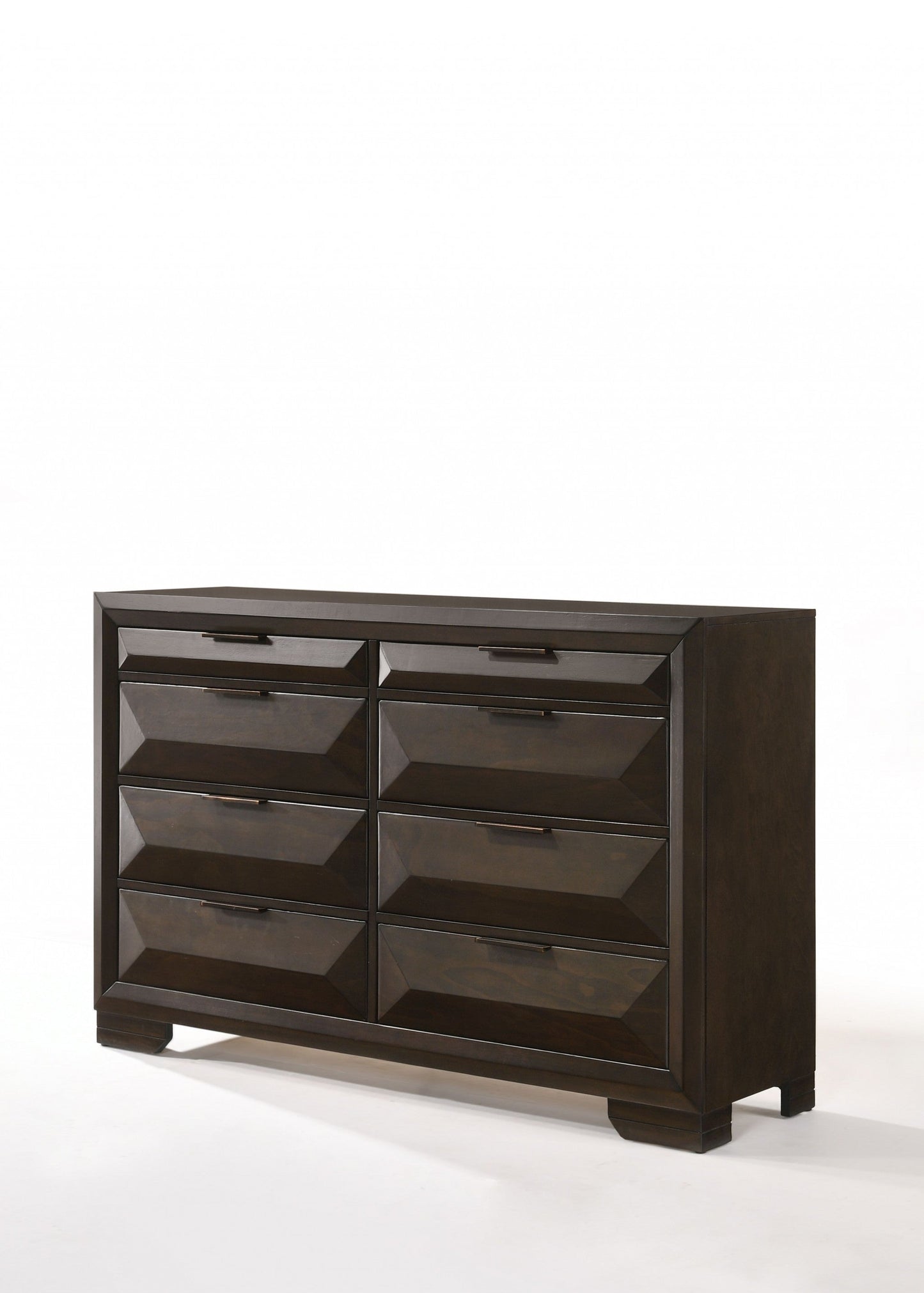 59inches X 17inches X 37inches Espresso Rubber Wood Dresser