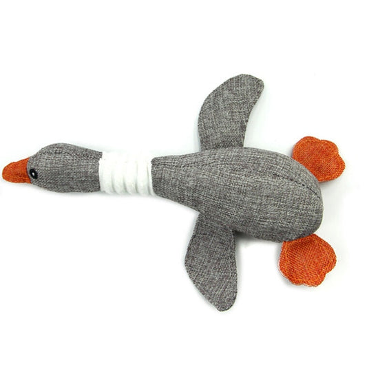 33CM Cloth Pet Dog Chewing Sound Toy Cartoon Goose