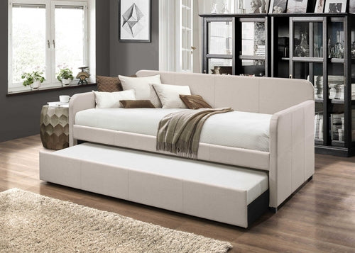 43inches X 82inches X 37inches Fabric Upholstered (Bed) Wood Leg