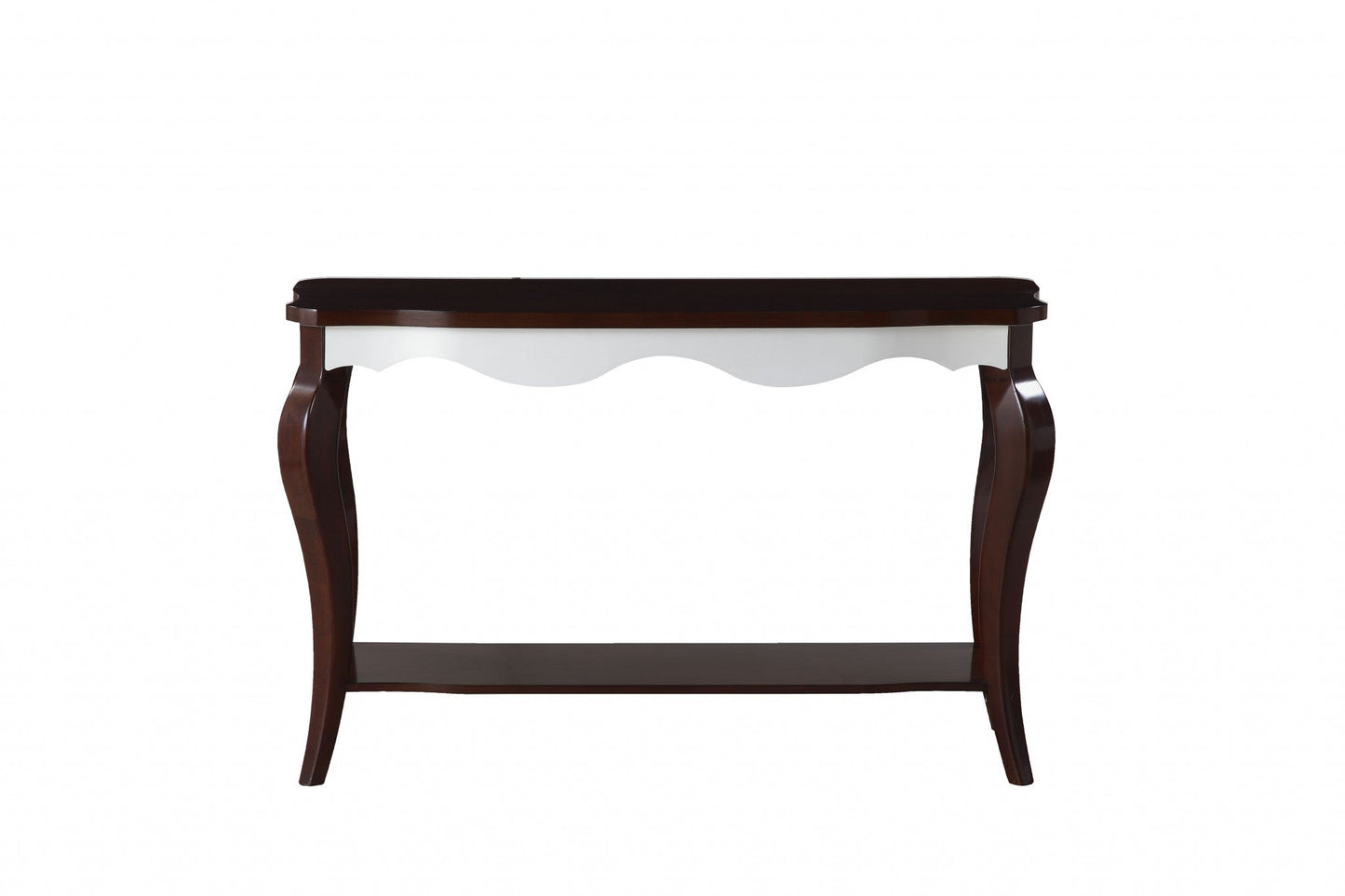 17inches X 48inches X 30inches Walnut White Wood Sofa Table