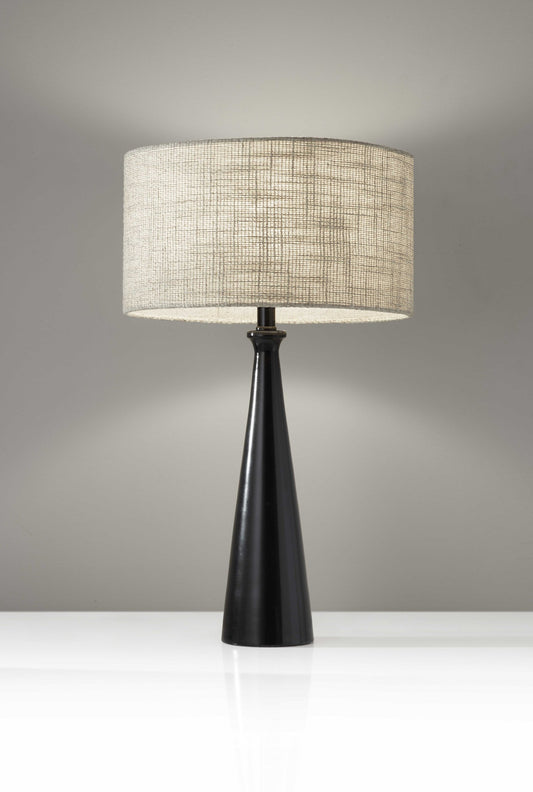 Black Metal Tapered Base Table Lamp