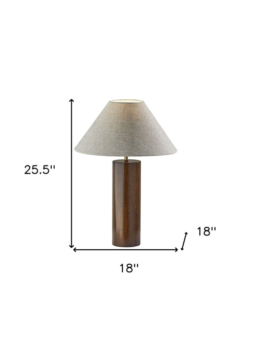 Canopy Natural Wood Block Table Lamp