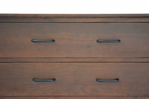 Brown Black Wood Metal Bedroom Chest