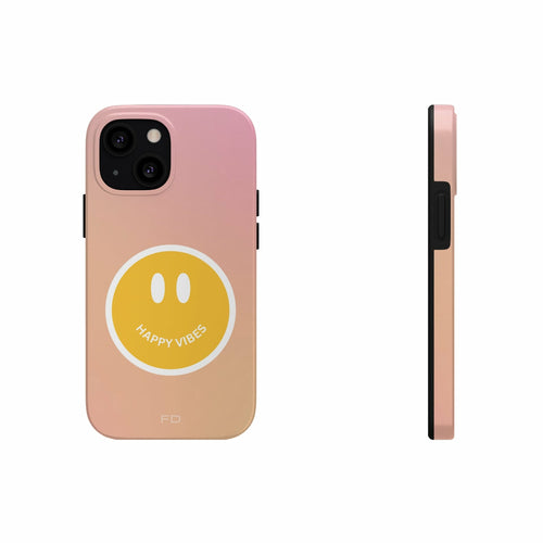 Happy Vibes Tough Case for iPhone with Wireless Charging