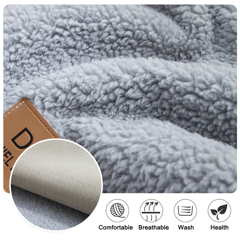 Modern Solid Color Winter Lamb Wool Sofa Towel Thicken Plush Soft And Smooth Sofa Covers For Living Room Anti-slip Couch Cover