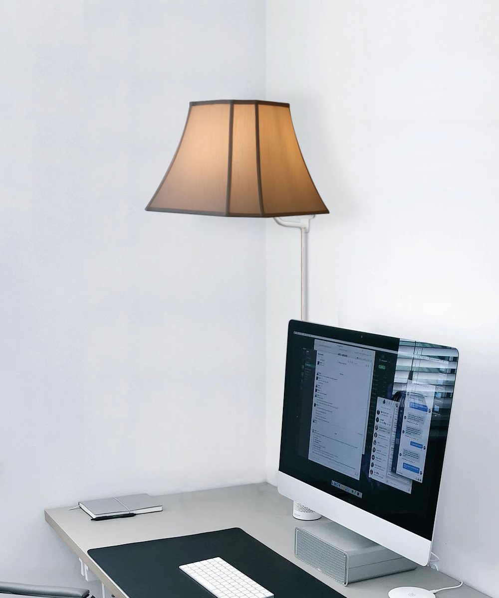 Floating Shade Plug-In Wall Light Eggshell