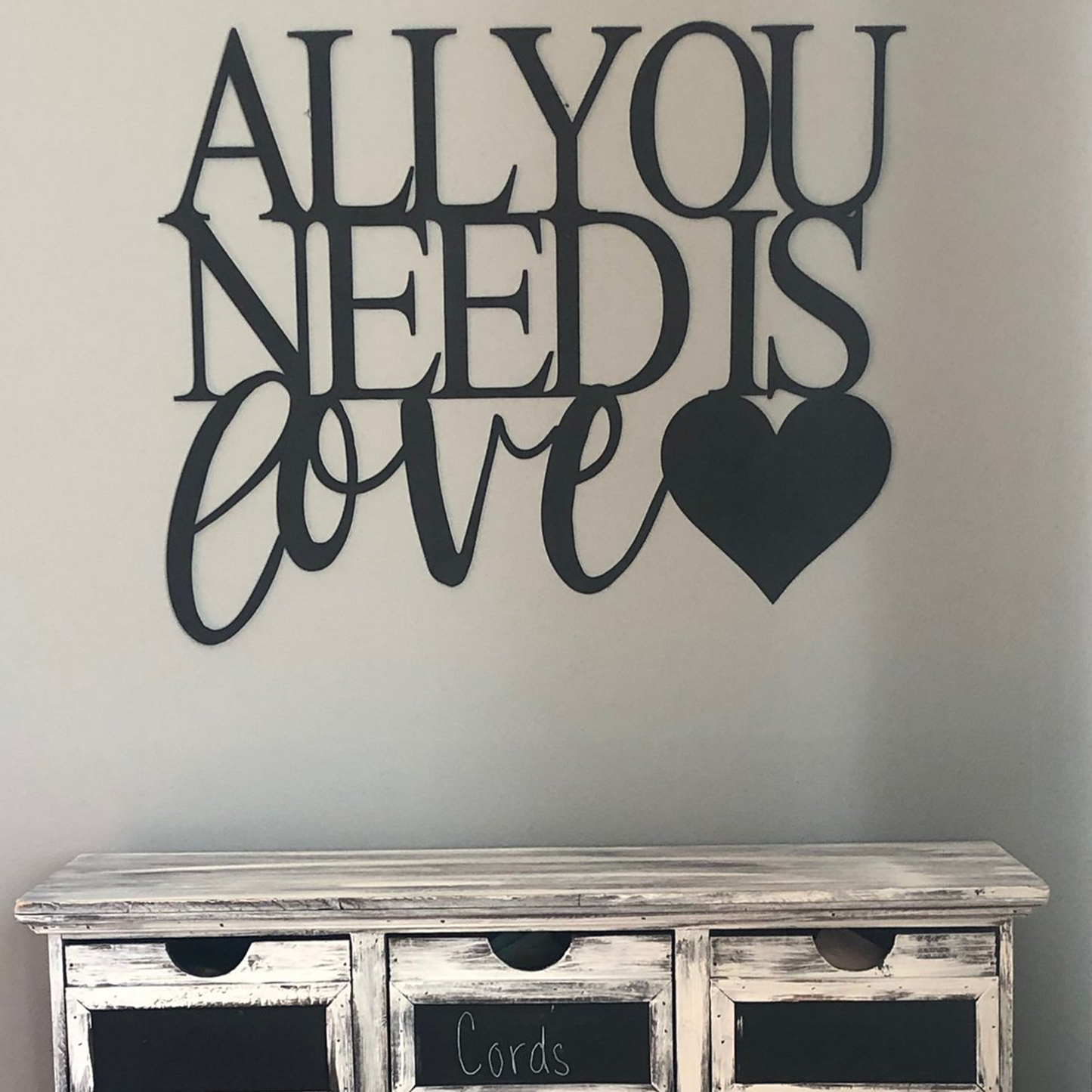 All You Need Is Love - Metal Wall Art