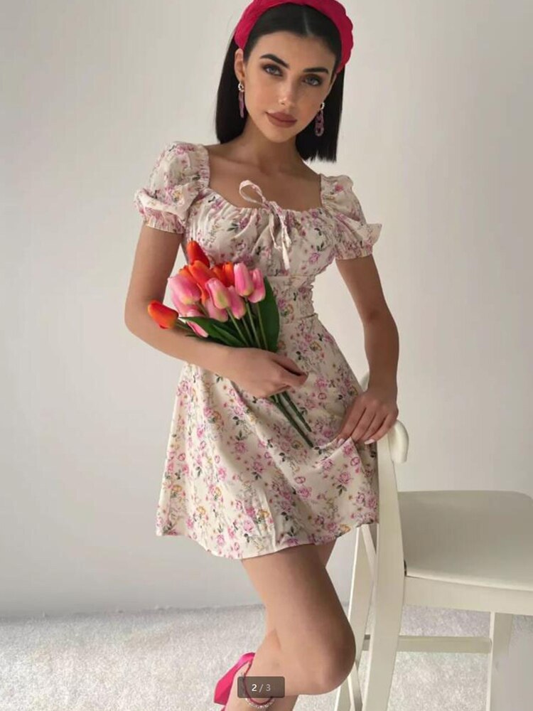 Floral Short Dress