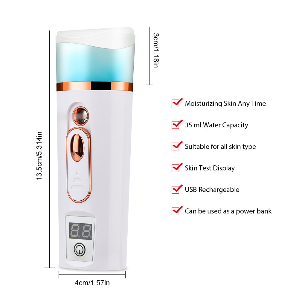 Face Spray Bottle Nano Mister Measuring Skin