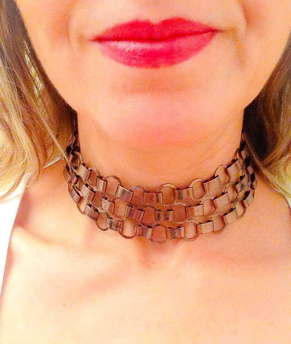 Choker with studs. Choker necklace, boho necklace, bohemian jewelry,