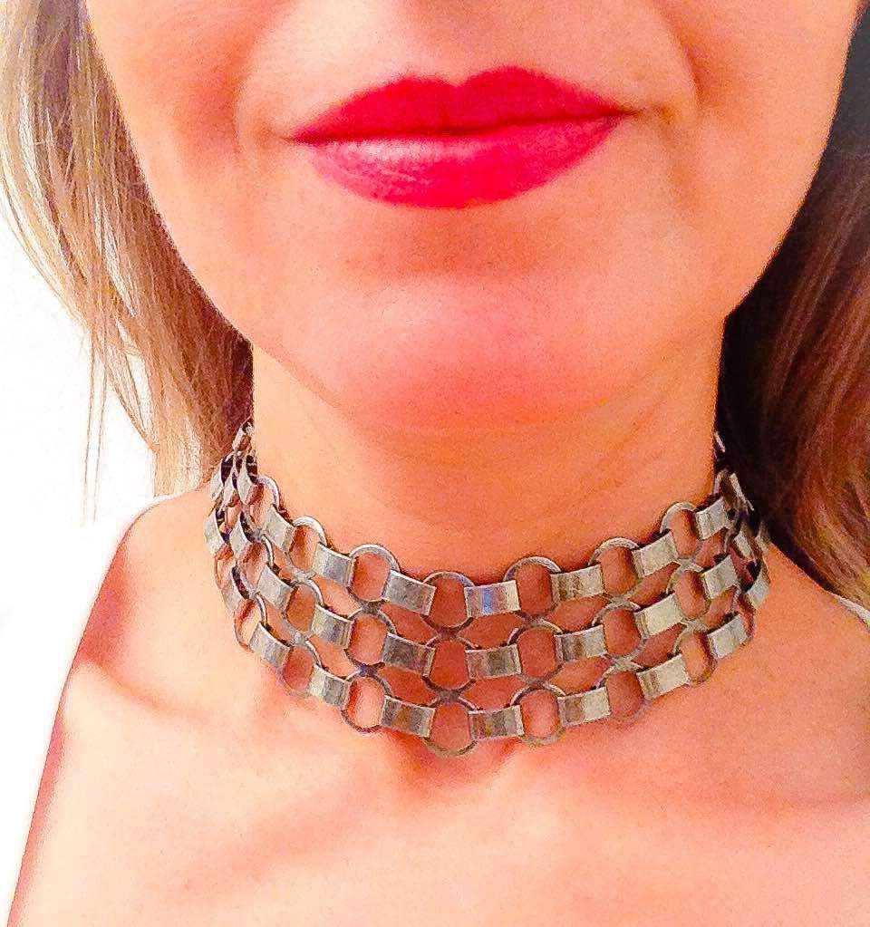 Choker with studs. Choker necklace, boho necklace, bohemian jewelry,