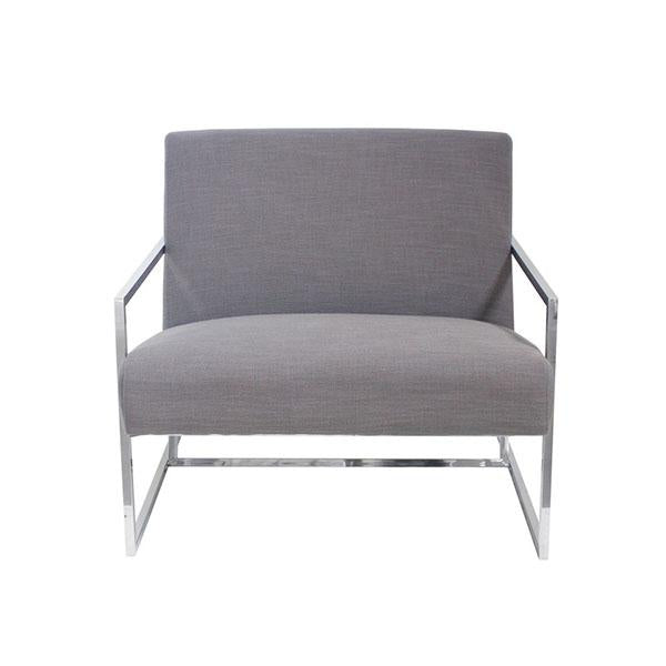 Jaxson Large Armchair Grey Chrome Frame