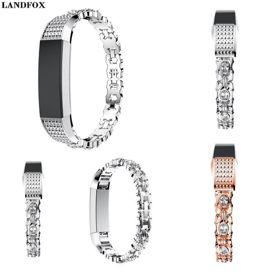 Stainless Steel Crystal Watch Band Wrist