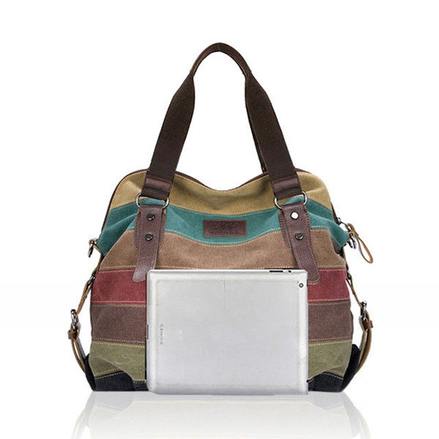 Luxury Handbags Women Bags Designer Canvas Striped