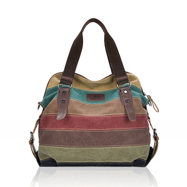 Luxury Handbags Women Bags Designer Canvas Striped