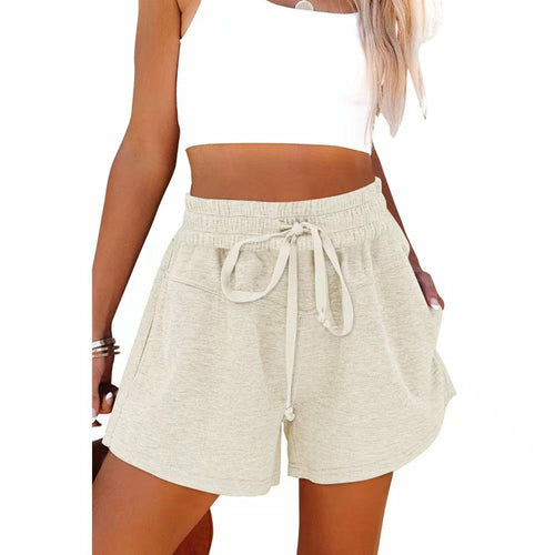 Casual Solid Color Shorts with Pockets