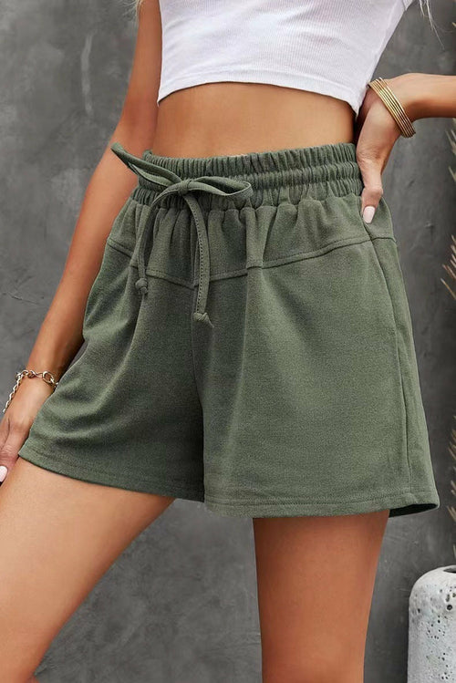 Casual Solid Color Shorts with Pockets