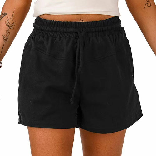 Casual Solid Color Shorts with Pockets