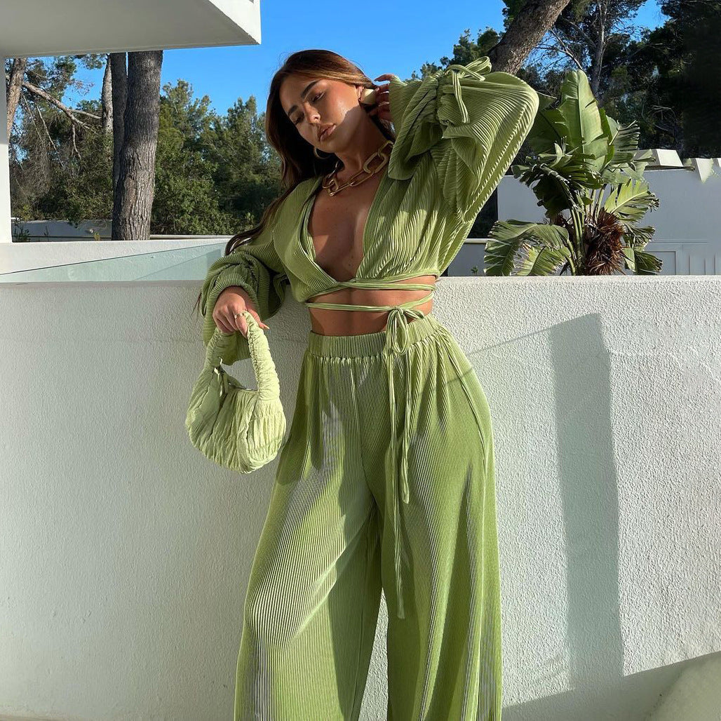 Green Pants Set