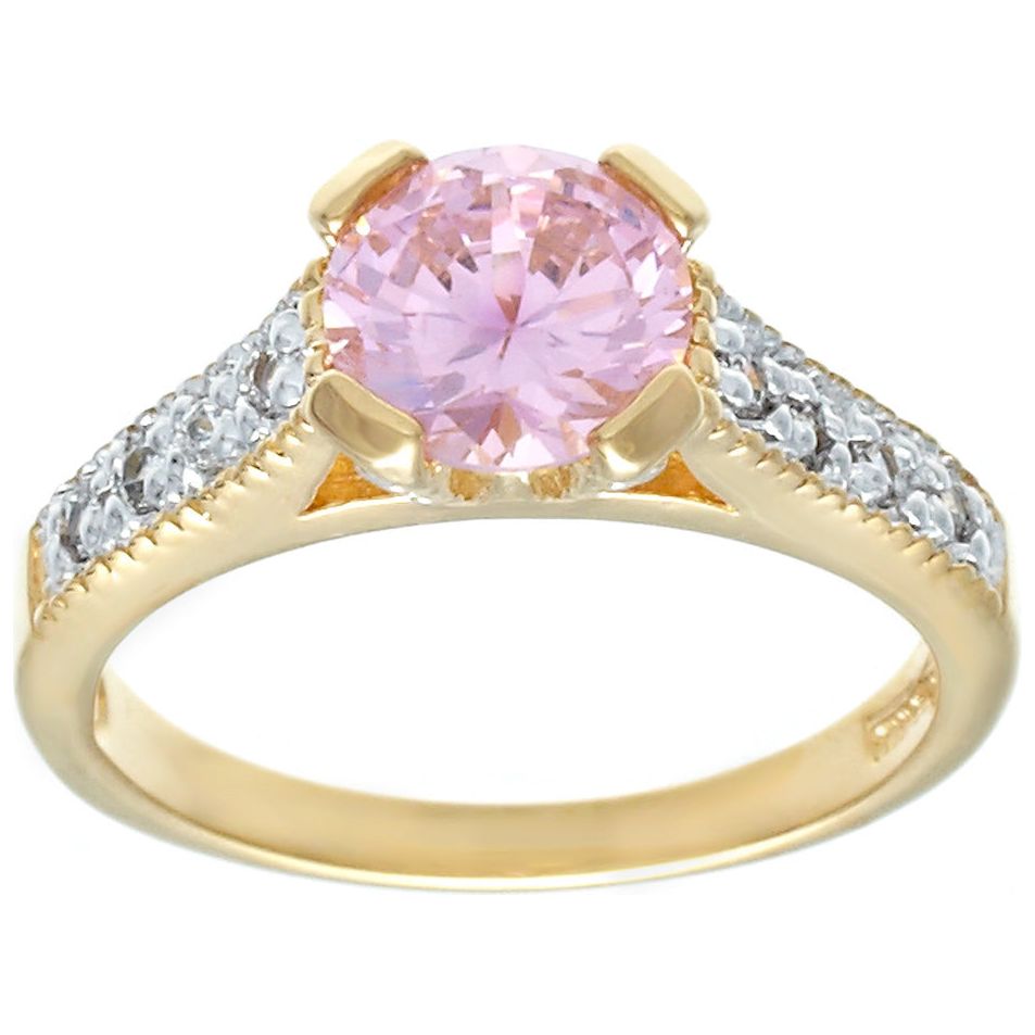 Classic Solitaire Pink Stone Statement Ring