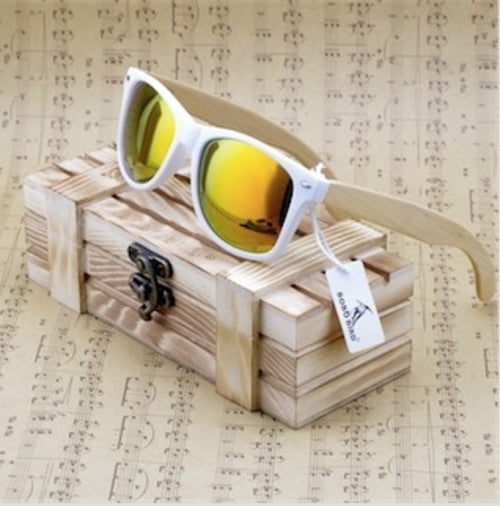 Rectangular Genuine Real Bamboo Wood Polarized