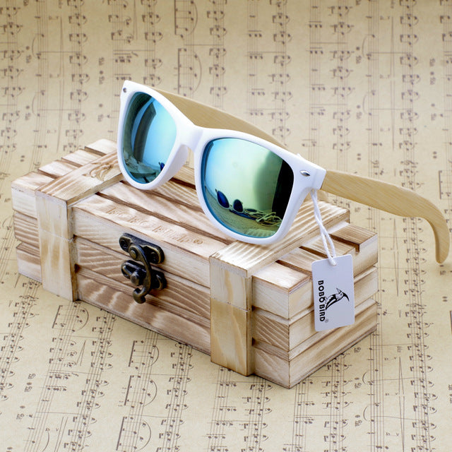 Rectangular Genuine Real Bamboo Wood Polarized