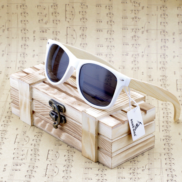 Rectangular Genuine Real Bamboo Wood Polarized