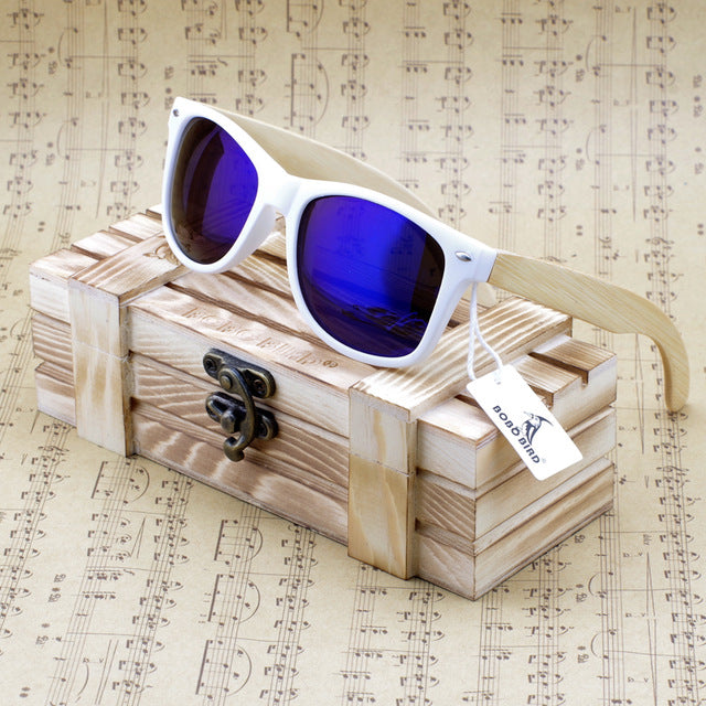 Rectangular Genuine Real Bamboo Wood Polarized