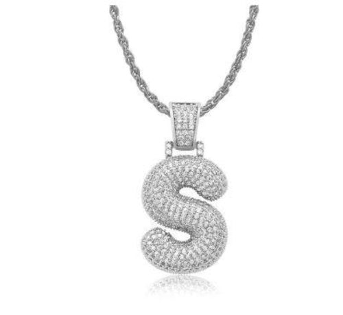 PIPE Rhodium HH Bubble Letter | D916511