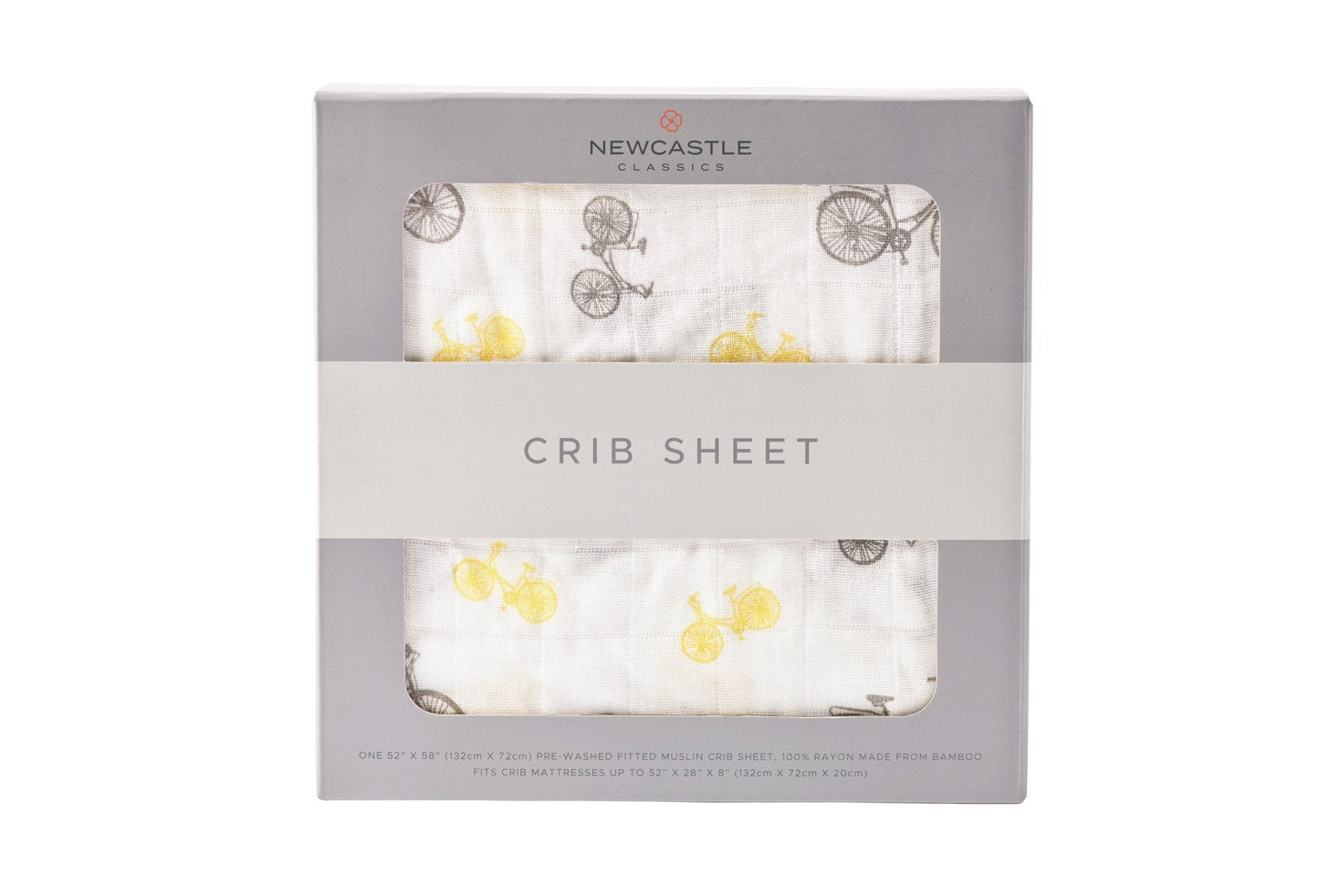 Vintage Bicycle Bamboo Muslin Crib Sheet