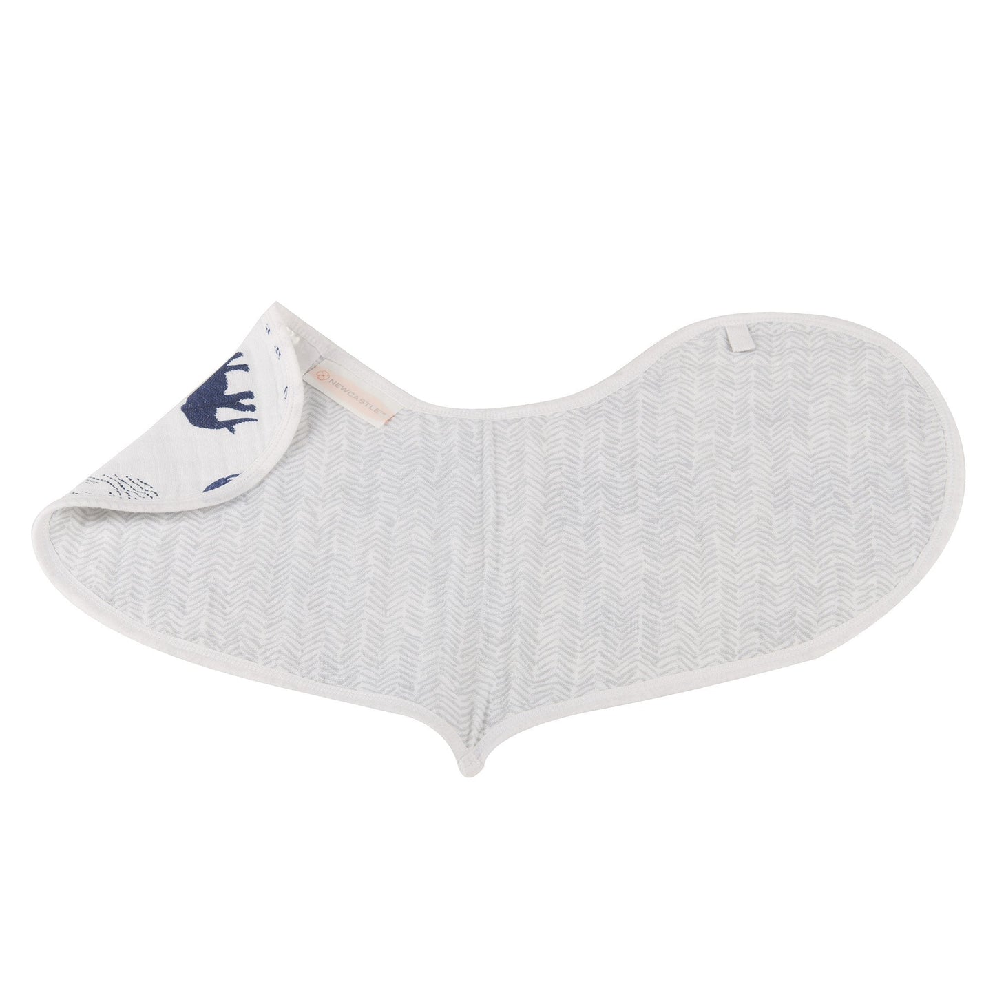 In The Wild Elephant Cotton Burp Cloth Bib 2PK