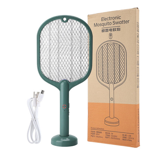 Smart Electric Insect Racket Swatter Zapper 3000V USB Rechargeable