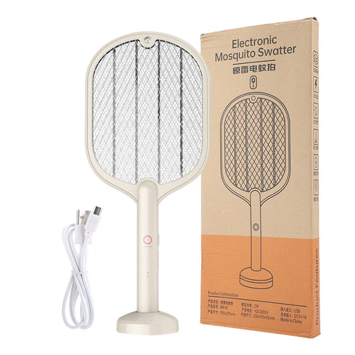 Smart Electric Insect Racket Swatter Zapper 3000V USB Rechargeable