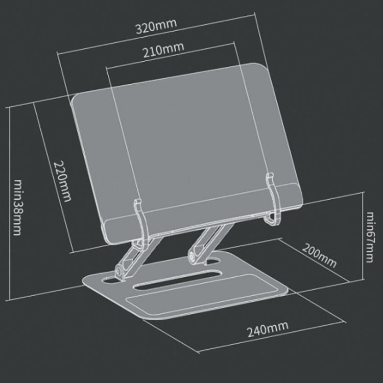 Aluminum Alloy + Acrylic Reading  Desktop Liftable Tablet PC