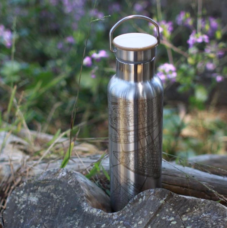 Allentown - Pennsylvania Map Bottle with Bamboo Top