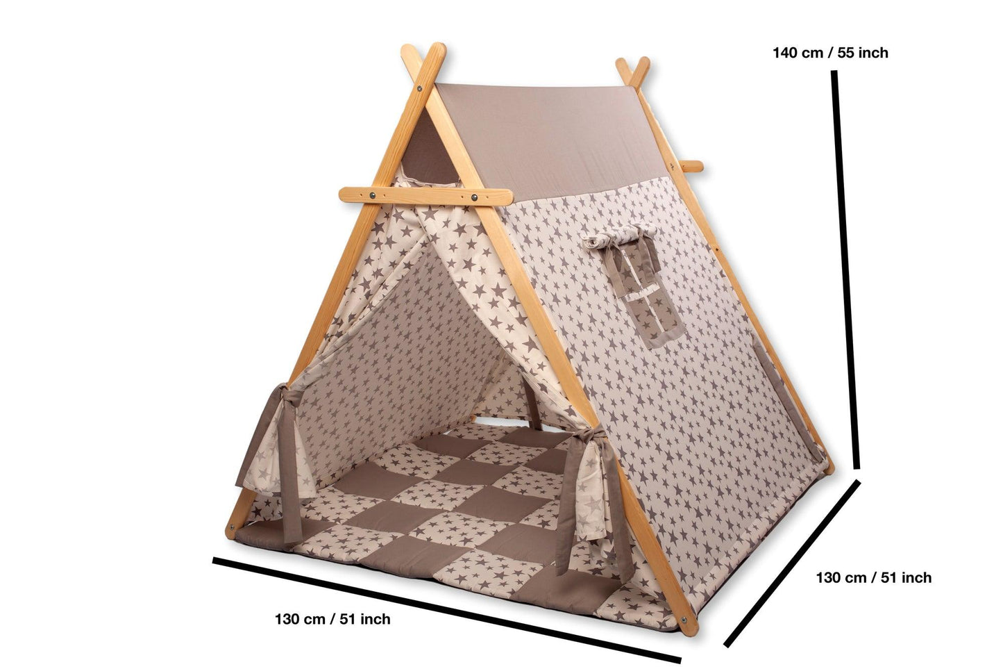 White Stars Play Tent and Play Mat