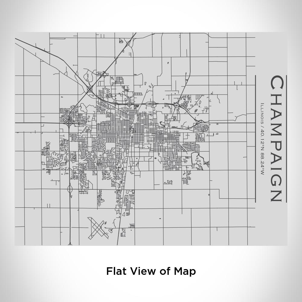 Champaign - Illinois Map Bottle with Bamboo Top