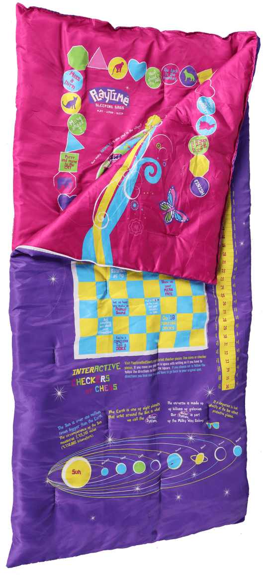 Playtime Reversible Slumber Bag. Over 35 Fun Interactive Games!