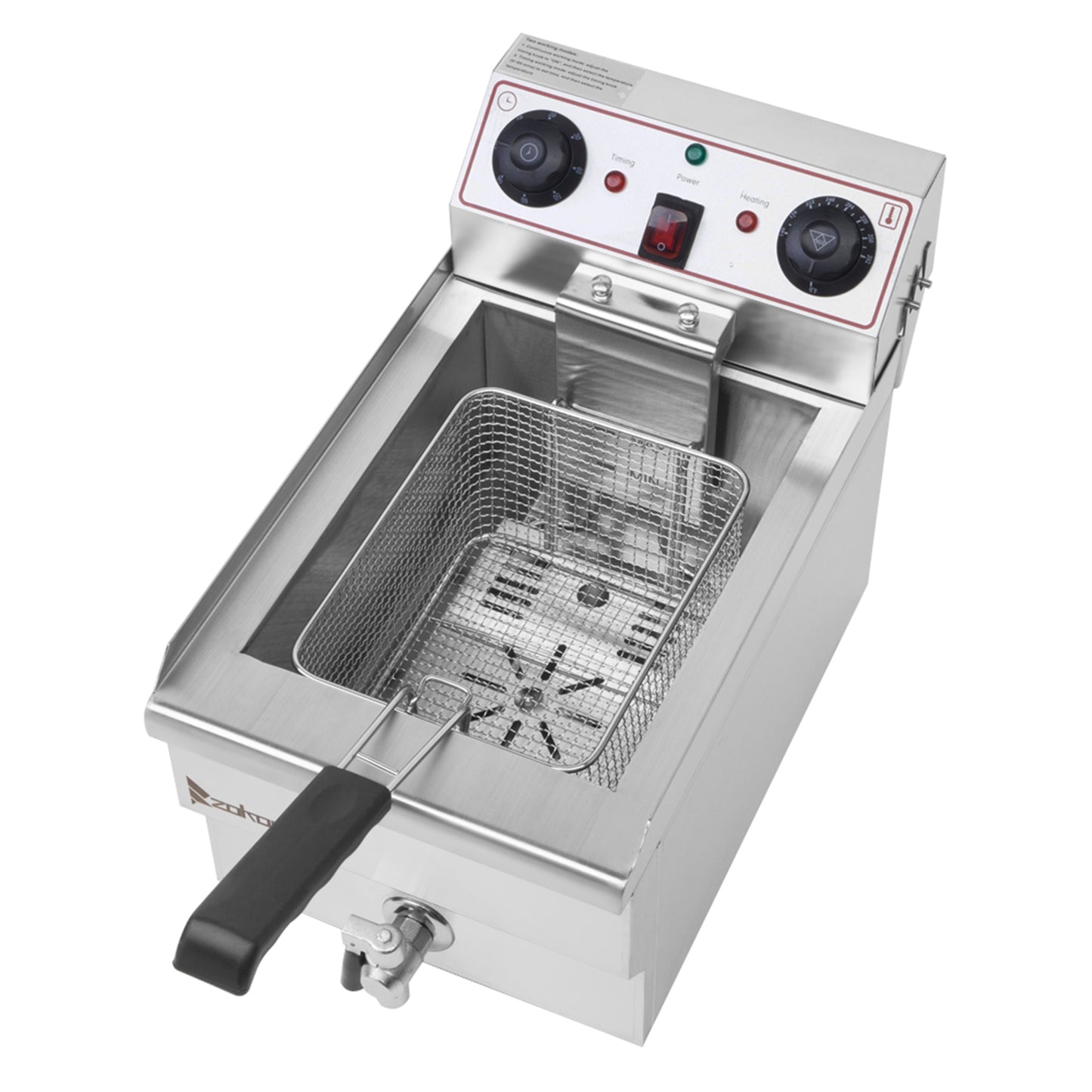 Stainless Steel Faucet Single Tank Deep Fryer