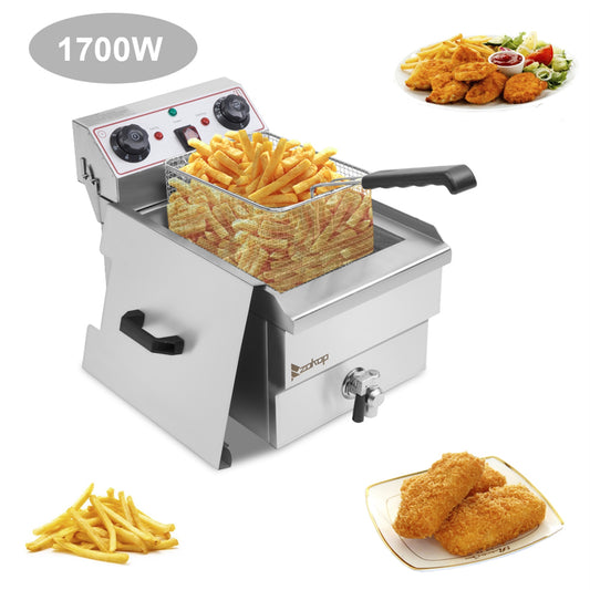 Stainless Steel Faucet Single Tank Deep Fryer