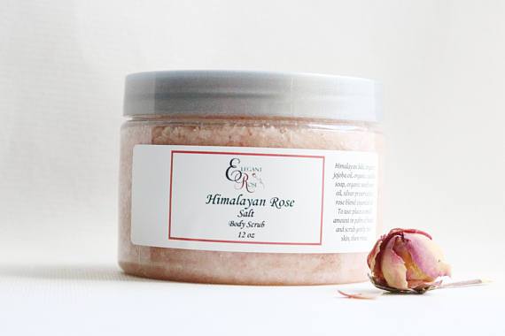 Himalayan Rose Salt Body Scrub - Moisturizing,