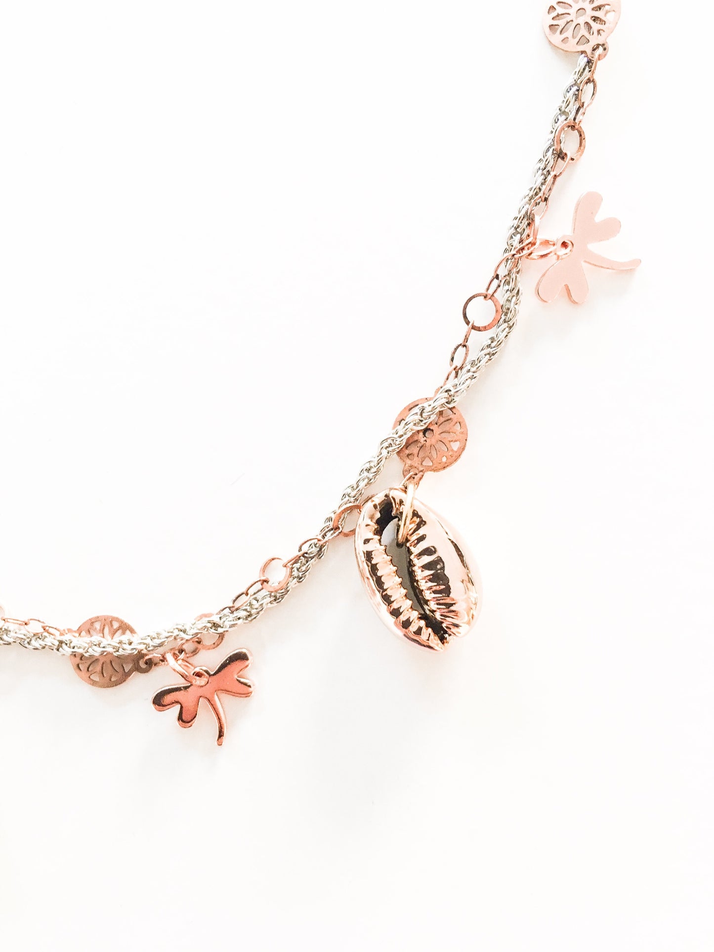 Seashells and Dragonfly Necklace