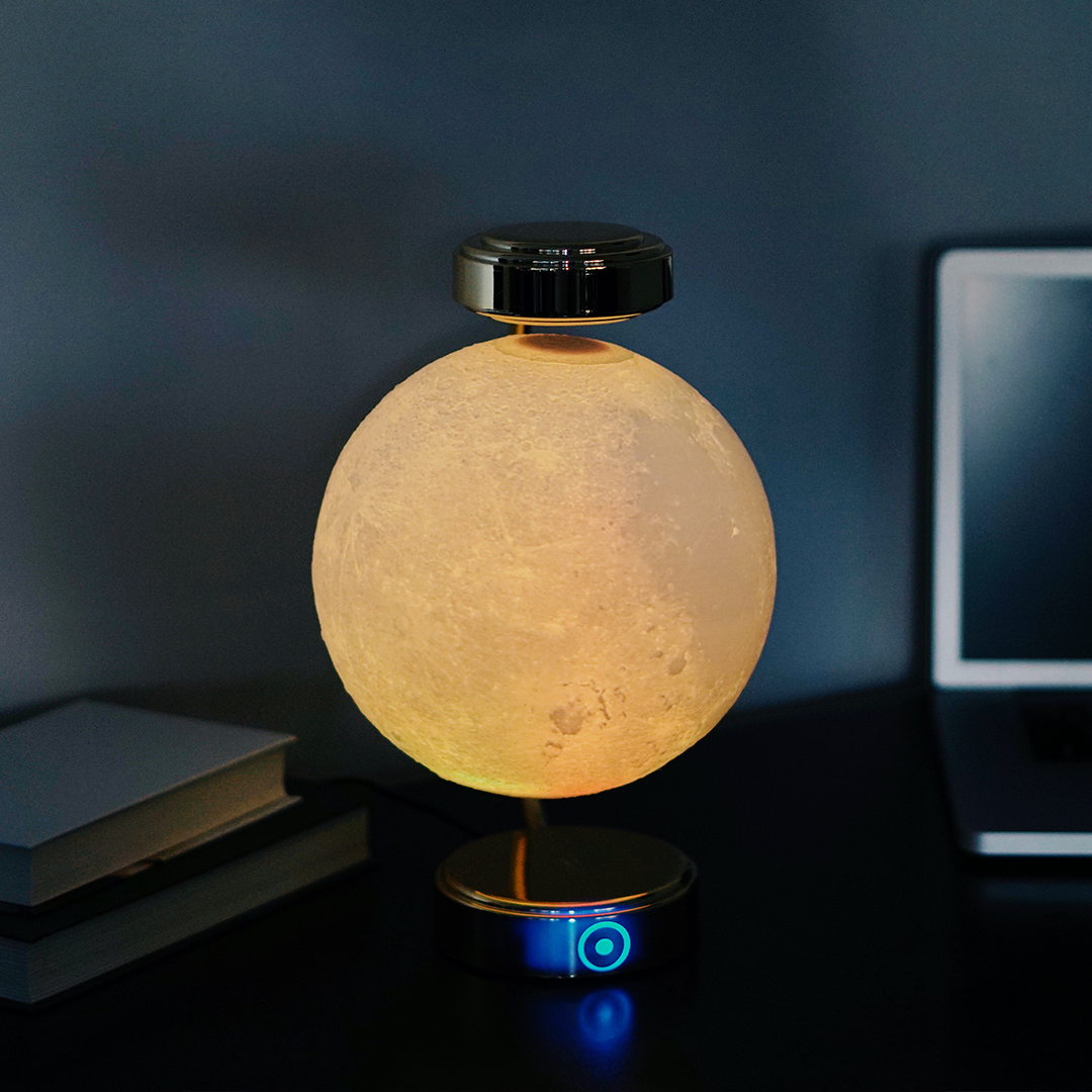 Levitating 8" Moon Lamp