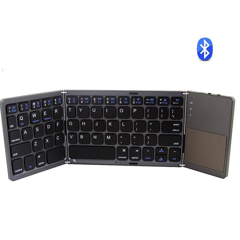 Portable Triple Folding Bluetooth Keyboard Wireless