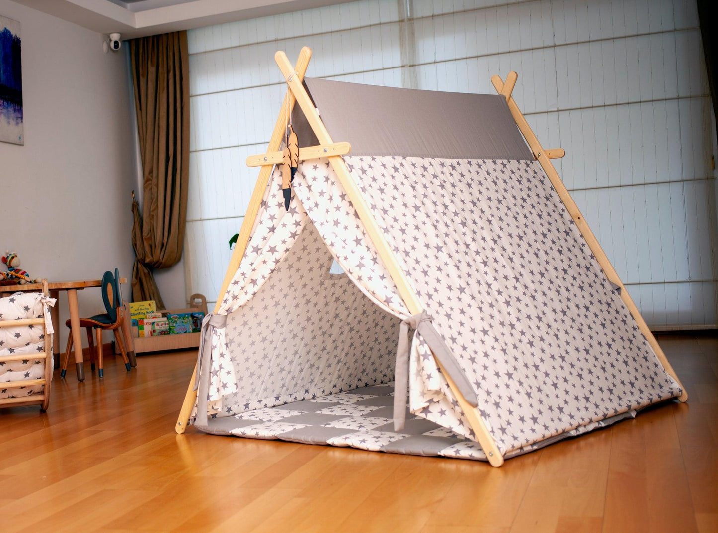 White Stars Play Tent and Play Mat